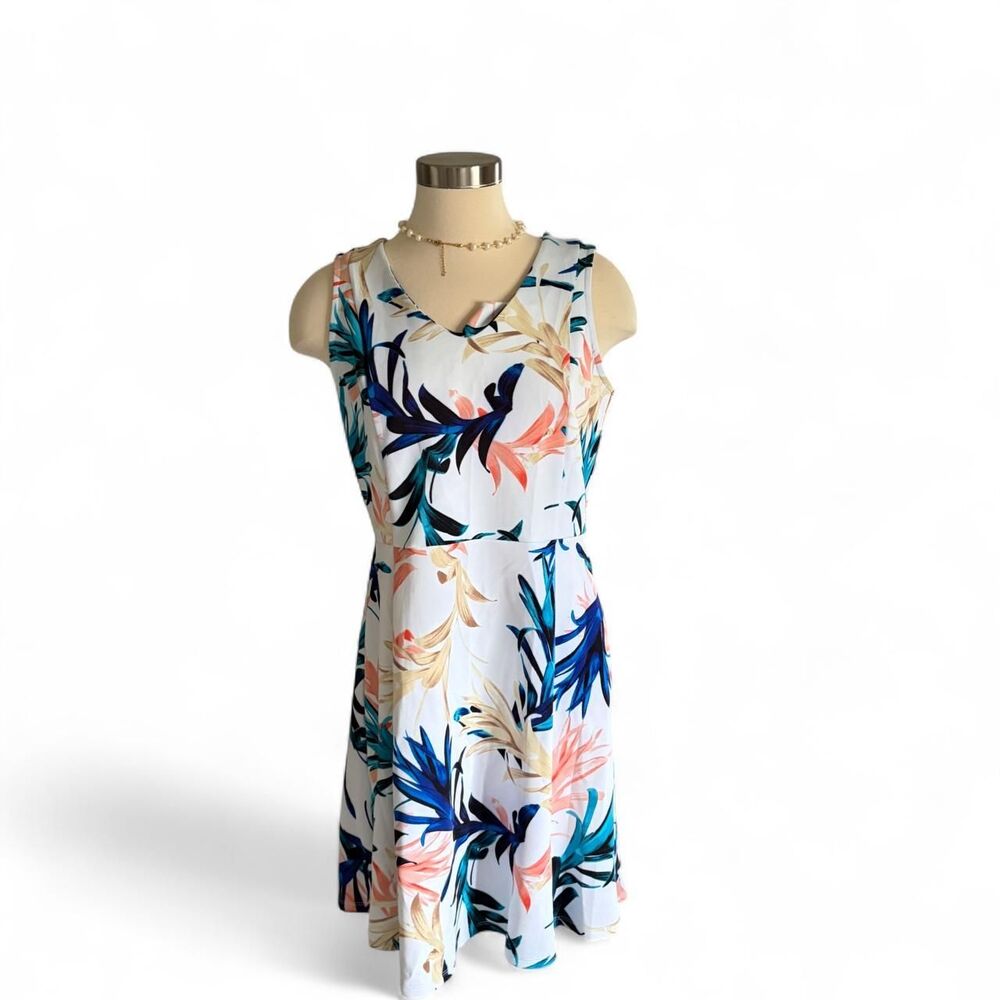 Worthington Women's White and Blue Dress